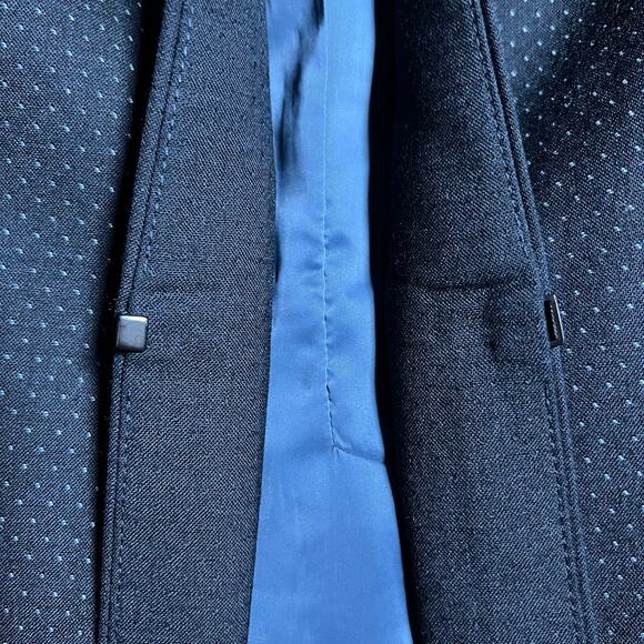 Talbots Wool Blend Micro Dot Blazer Jacket Size 12 Modest Career Corpcore - Picture 5 of 11